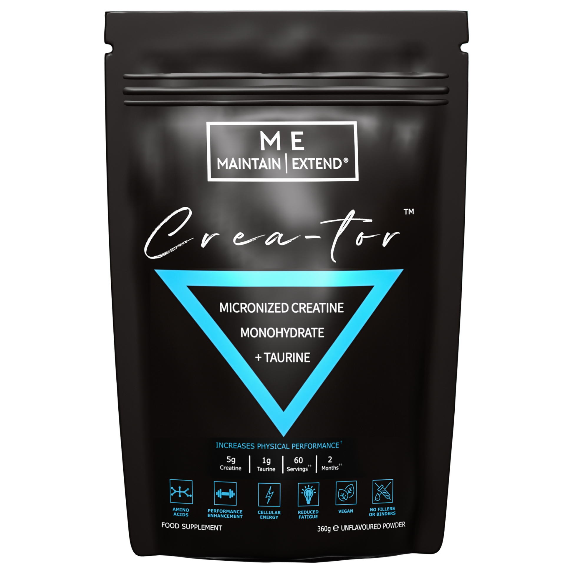 Crea-tor™ Creatine Taurine powder for men and women in the UK, supporting energy, strength, recovery, and muscle growth.